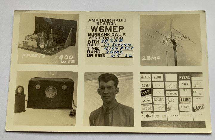 US Californian Radio postcard dated 1946